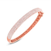 5.88ct 18k Rose Gold Diamond Bangle